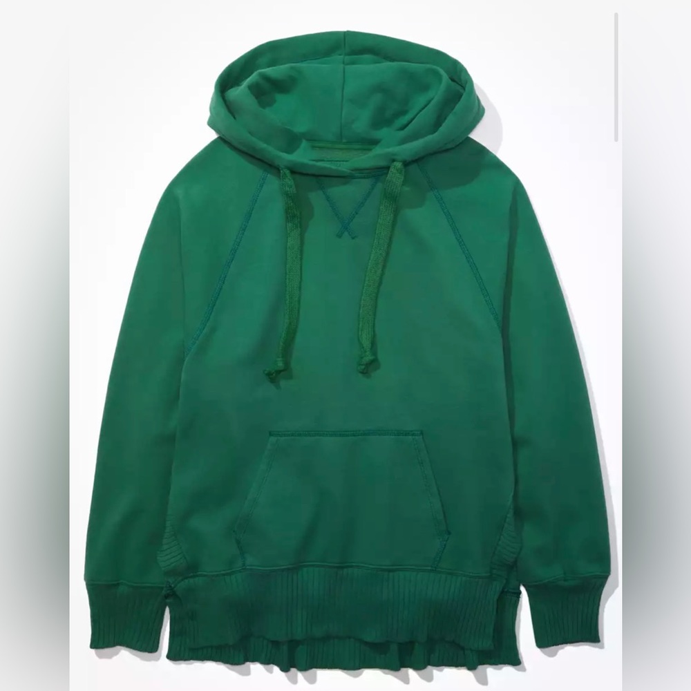 Green American Eagle Hangout Hoodie